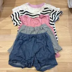 ベビー服 5点セット トップス3着 ボトムス2着 半袖 ユニクロ 100cm