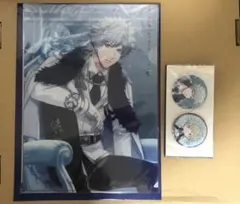 うたプリ　くじ　クリアファイル　缶バッジ　蘭丸