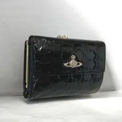 Vivienne Westwood 三つ折り財布 エナメル オーブ ブラック