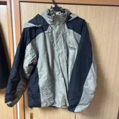 ナイロンジャケット フード付き ベージュ/ブラック