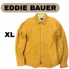 Eddie Bauer 厚手コットン長袖シャツ XL イエロー