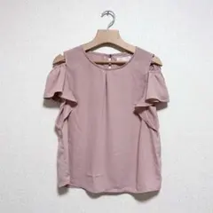 【abc une face】美品　カットソー　トップス　ブラウス　ピンク　Mのサムネイル