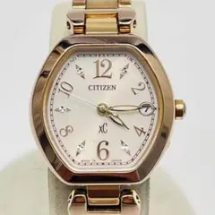 シチズンXC 腕時計 ローズゴールドクロスシー ソーラー電波 腕時計 稼働品