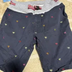 go slow caravan ネイビー刺繍イージーショーツ