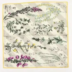 ★新品★Manipuri スカーフ フラワーブック　イエロー　65×65cm