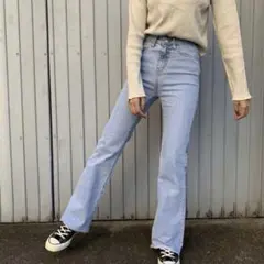 ストレッチ ブーツカットフレアデニム