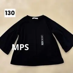 新品未使用❣️MPS 袖フレアチュニック　黒 130cm 女の子