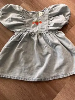 H&M 刺繍デザイン デニムワンピース 74cm