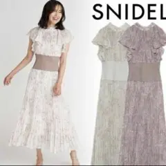 ★美品★ スナイデル　ウエストリブプリントワンピ