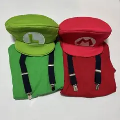 マリオ　ルイージ　帽子　ロンT150㎝　サスペンダー　USJ コスチューム