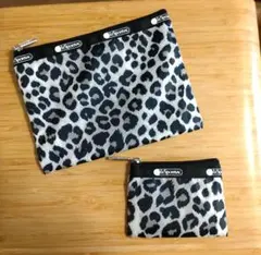【未使用】LESPORTSAC eclat4月号付録 レオパード柄ポーチ2点