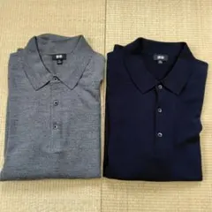 UNIQLO ポロシャツ 2枚セット XL グレー ネイビー