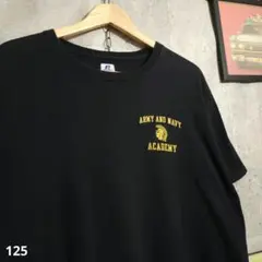 ARMY NAVY ACADEMY カレッジロゴTシャツ 黒 L US古着のサムネイル