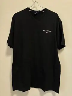 POLO SPORT ブラック Vネック Tシャツ