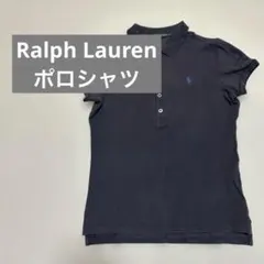 Ralph Lauren ネイビー ポロシャツ 刺繍ロゴ レディース