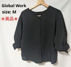 ★美品★グローバルワーク レディース シャツ Mサイズ ブラック