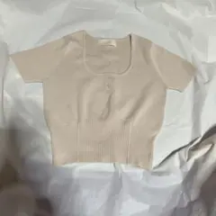 Rady 半袖 ニット ベージュ
