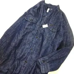 極美品　リー　ロッソ　別注　ワークドレス　デニムシャツワンピ　ロング丈　F　紺