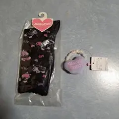 コロンちゃんクルーソックスとハート型ヘアーゴム2点セット
