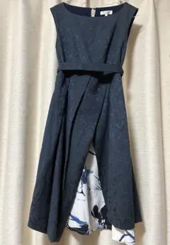 スイートマミー　L ワンピース　ドレス　ネイビー　花柄　結婚式　授乳　エレガント