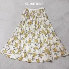 【美品】スローブイエナ Lilasプリント リネン ギャザー スカート 花柄のサムネイル