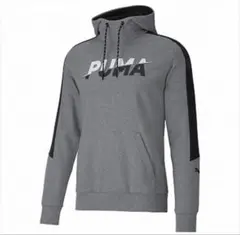 PUMA フード付きパーカー グレー/ブラック
