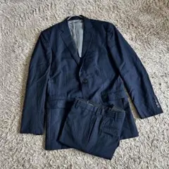 ブラックレーベルクレストブリッジ　セットアップスーツ　ストライプ柄　ネイビー