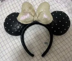 ディズニー カチューシャ ミニー キルティング パール