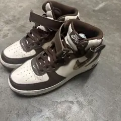 NIKE AIR FORCE 1 MID ブラウン チェック柄