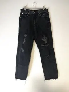 RAG MACHINE ラグマシーン　デニムパンツ ダメージ ジーンズブラックのサムネイル