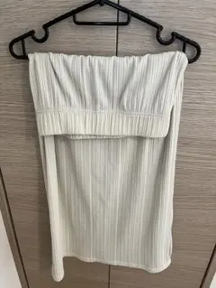 GU アイボリー リブ編み タイトスカート S