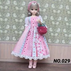 リカちゃんサイズハンドメイドワンピース&ピアスNo.2300・2301双子