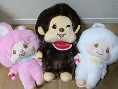 新作】モンチッチ 超BIGぬいぐるみ3体＋チムたんBIGぬいぐるみ2体
