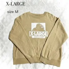 ✴︎X-LARGE エクストララージ イエロー ベージュ トレーナー メンズ M✴︎