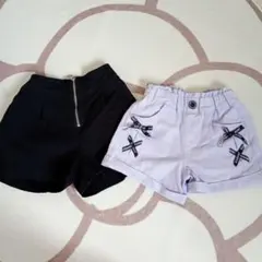女の子　ハーフパンツ　2個まとめ