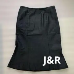 【美品】J&R フレアスカート ダークグレー コットン混のサムネイル