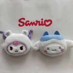 モモンガクロミ ハチワレシナモン シークレットヘアクリップ 2点