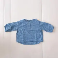 無印良品　チェック柄長袖シャツ 90 キッズ服　チュニック