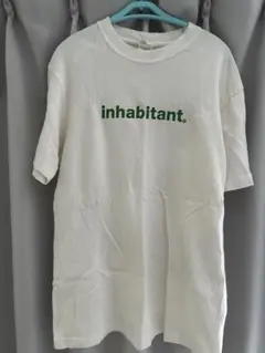 inhabitant Tシャツ ホワイト グリーンロゴのサムネイル