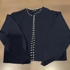 GREEN LABEL RELAXING ネイビー カーディガン