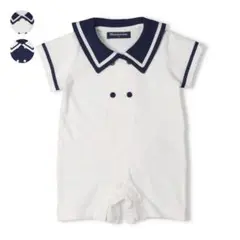 moujonjon セーラー衿半袖ロンパース　m36700のサムネイル
