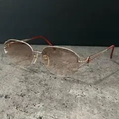美品✨miumiu サングラス メタルフレーム リムレス サイドロゴ 収納袋