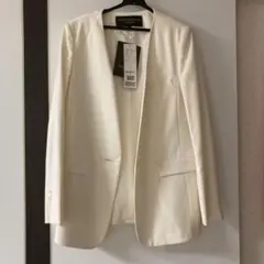 BODY DRESSING Deluxe ノーカラージャケット 40アイボリー