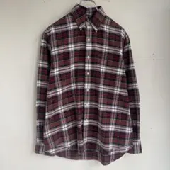 ラルフローレン ボタンダウンシャツ チェックシャツ 刺繍 ヴィンテージ 古着