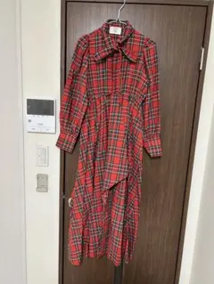 jouetie レッドチェック ワンピース