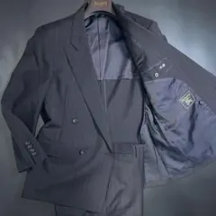 バーバリー　ダブルスーツ　セットアップ　モヘア混　背抜き　ストライプ