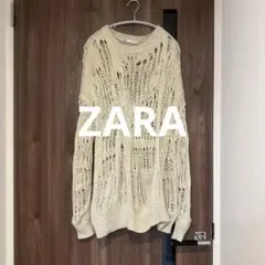 ZARA メッシュニットプルオーバー セーター