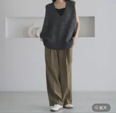 LOWRYS FARM ポップサックワイドパンツ ブラウン55 Sサイズ