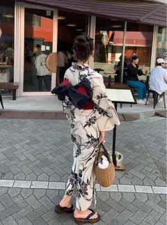【即日配送】GRL ぼかしフラワーレトロ浴衣セット[gi1024]のサムネイル