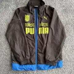 PUMA フルジップジャケット 130cm 黒/青